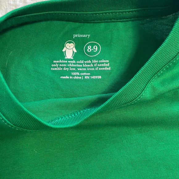 Primary long sleeve T-shirt unisex size 8-9 new - Picture 2 of 2